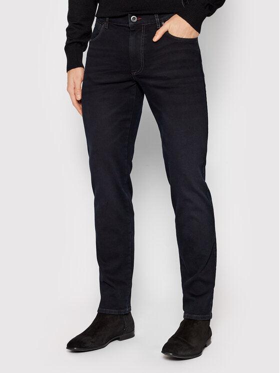 Mens Buggatti Flexcity Blue Black Jeans - BOSSINI SA
