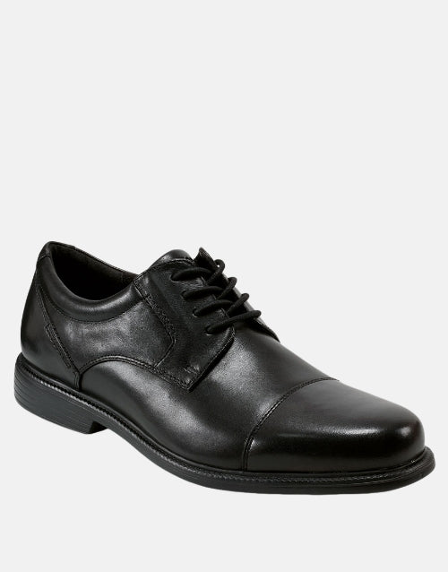 Rockport Leather Black Charles Toe Cap Shoe