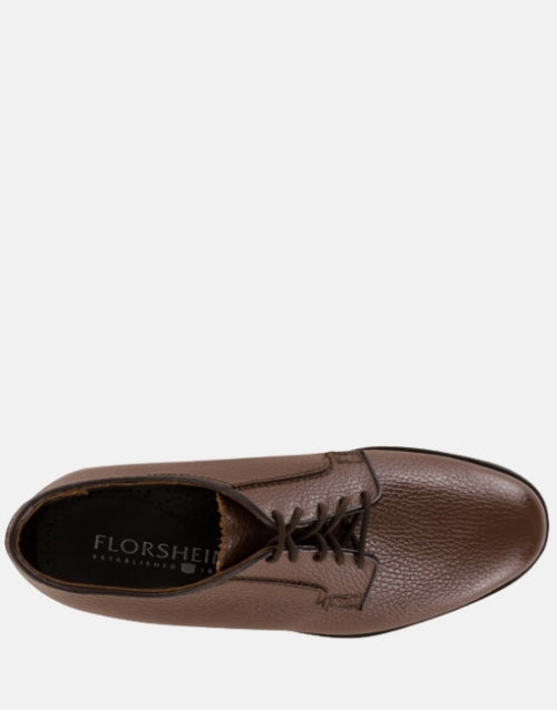 Florsheim Leather Status Brown Plain Toe Derby Shoe