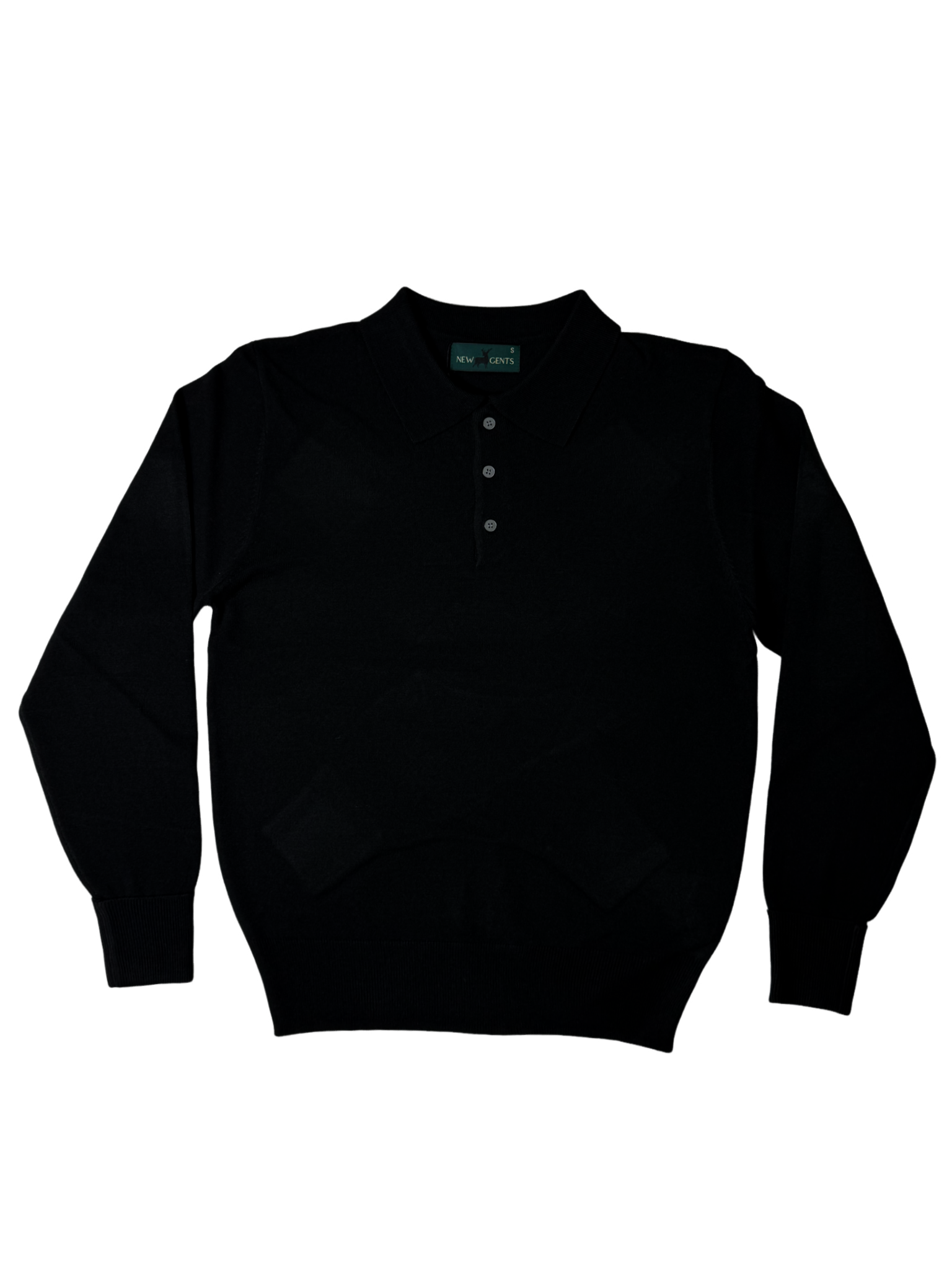 NEW GENTS Black Golfer Knitwear