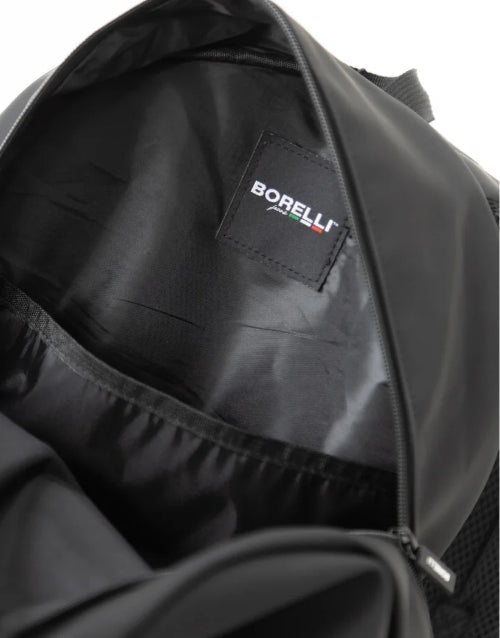 Borelli Black Alberto Rubberised Skin Touch PU Backpack