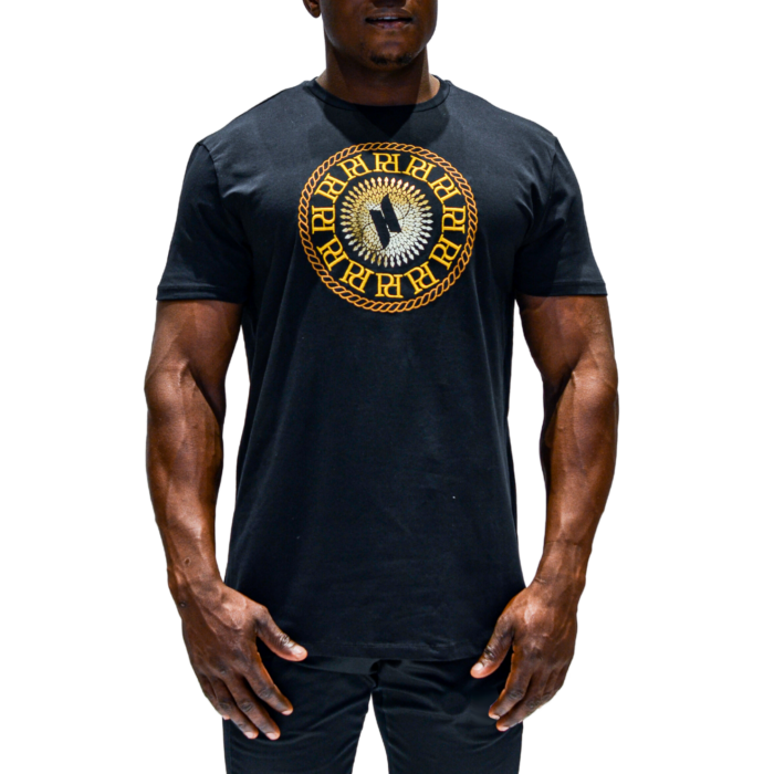PURE PREMIUM Roman Rollette Black  T Shirt