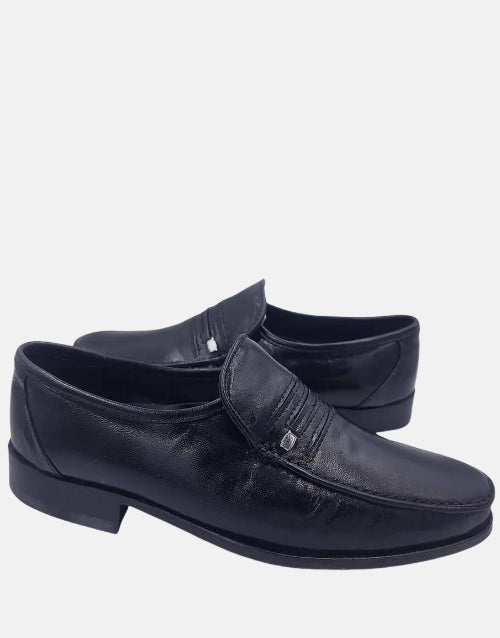 Florsheim Parlemo II Glace Kid Black Leather Moccasin