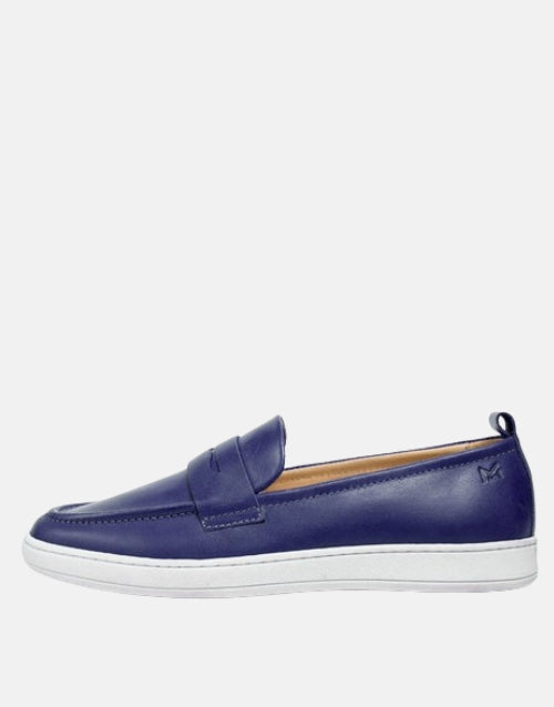 MMS Leather Italian Classic Navy Moccasin