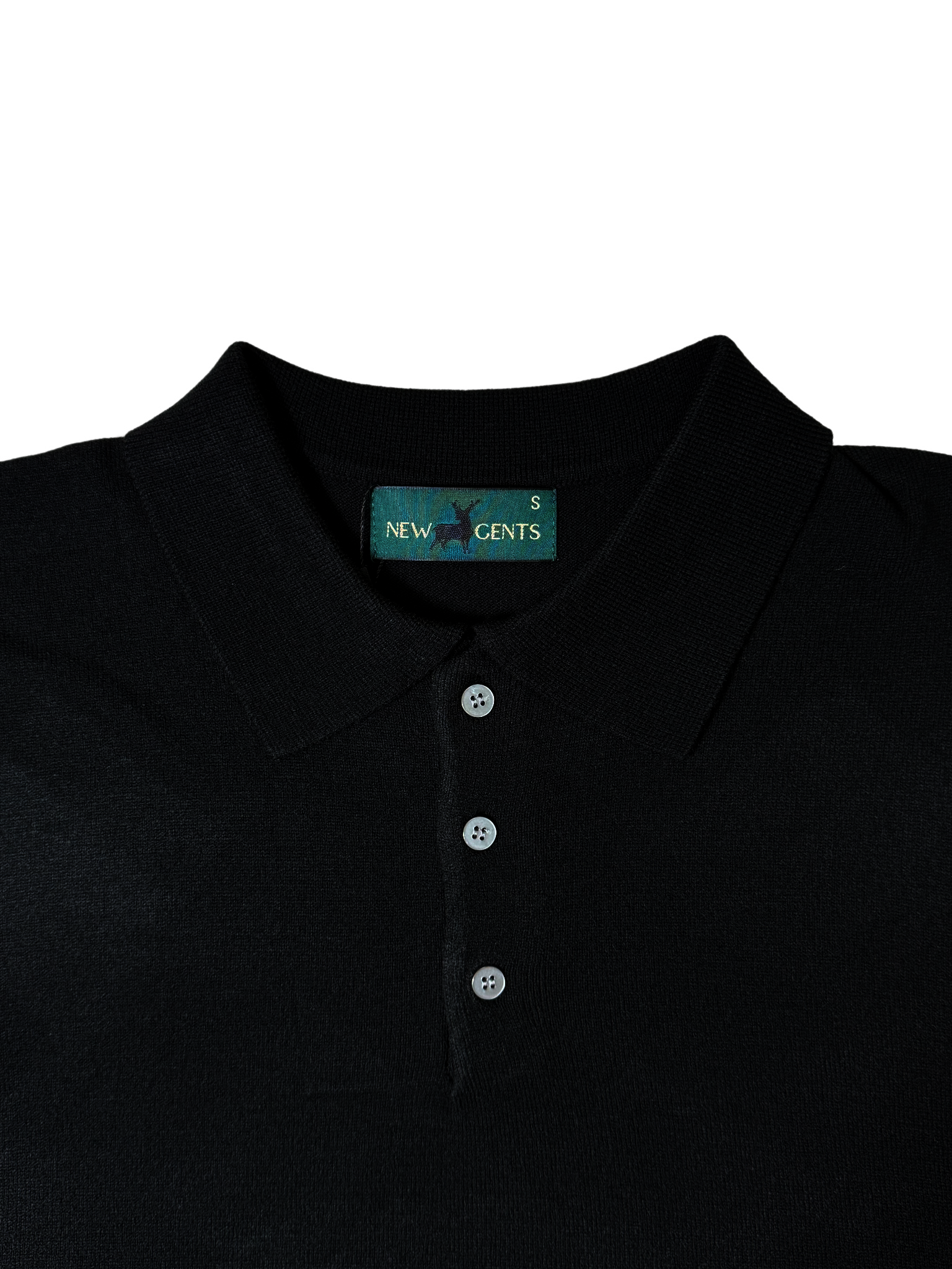 NEW GENTS Black Golfer Knitwear