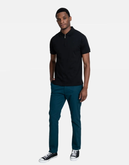 Klevas Stretch Teal Blue Classic Chino
