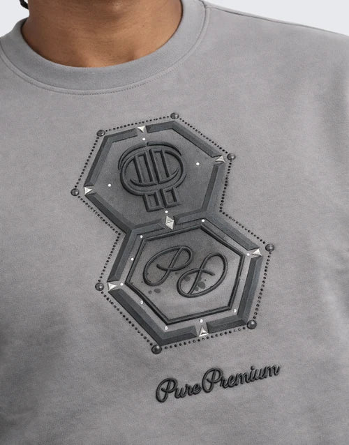PURE PREMIUM Amico Deep Grey Sweater