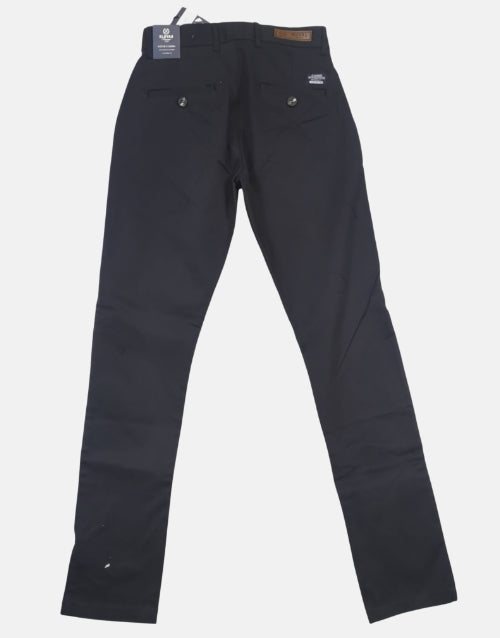 Klevas Velvet Skinny Classic Black Men's Chino