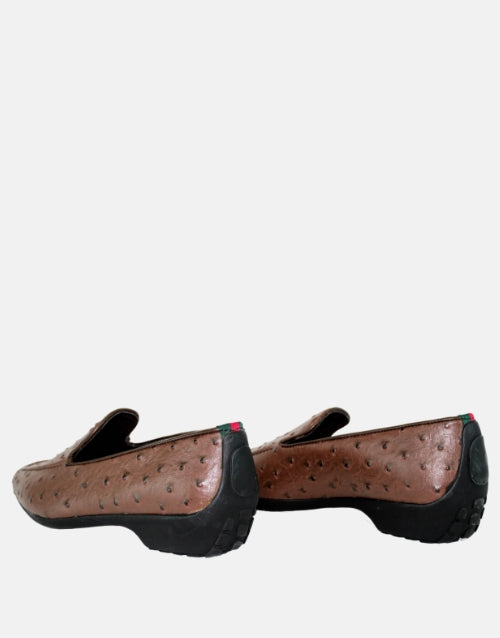 RM x MMS LEATHER Brown OSTRICH Mocassin