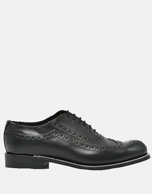 Barker Elliot Leather Brogue Black Shoe