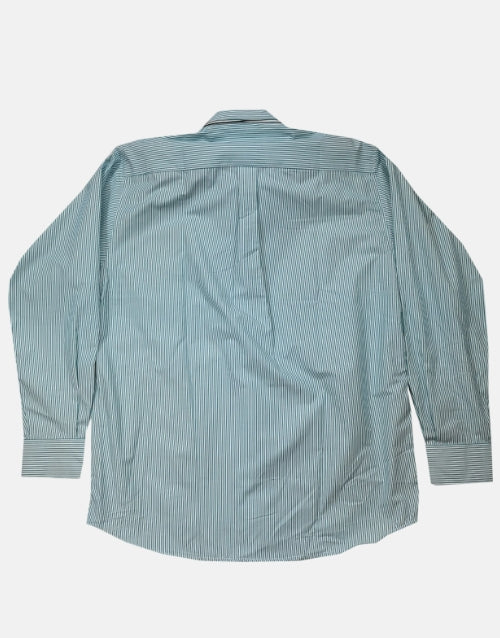 Aero LS PinStripe Green White Shirt