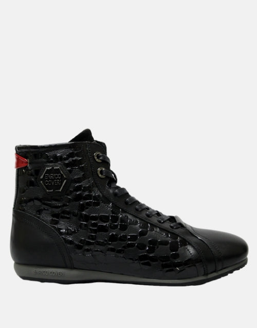 ENRICO COVERI Italian Black Leather Boot