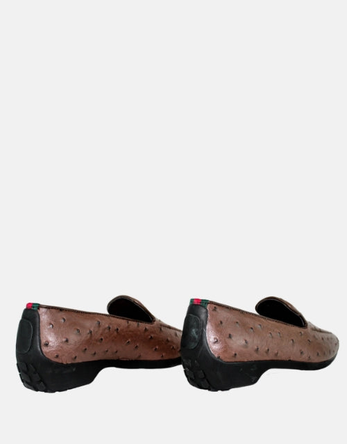 RM x MMS LEATHER Brown OSTRICH Mocassin