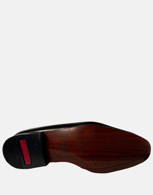 John Drake Black Leather Moccasin