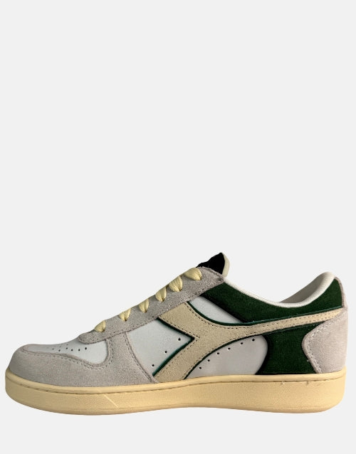 DIADORA Leather Green White Magic Basket Lo Sneaker