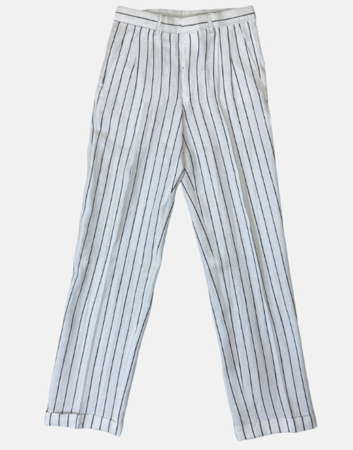 Off-White Grey Pinstripe Formal Trouser
