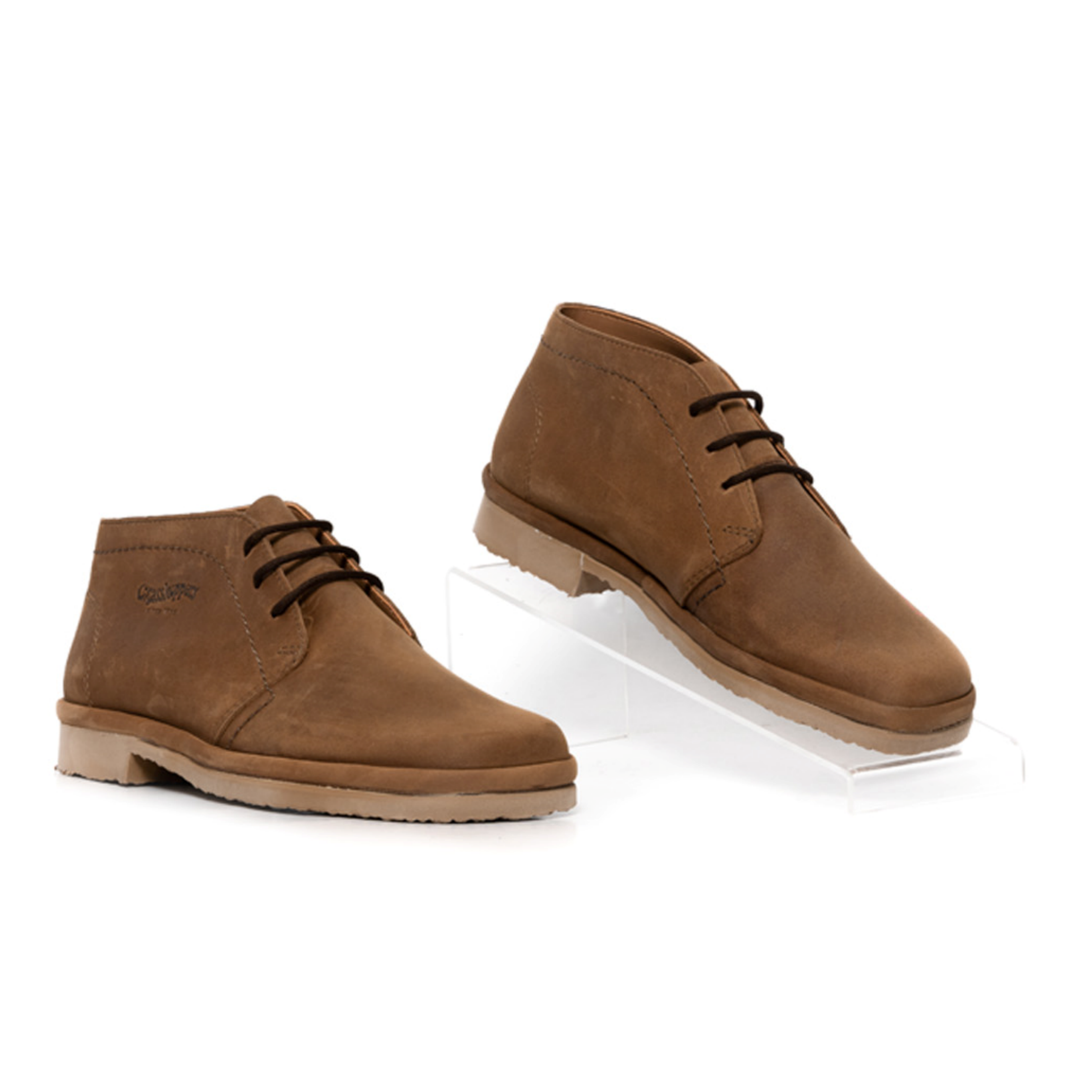 Grasshoppers, Mens Leather Nevada, Casual Dark Brown