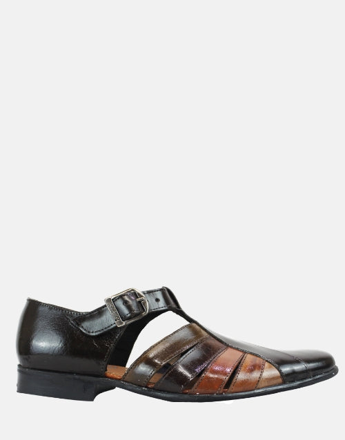 Rodrigo Taupe Multi Leather Shoe Sandal