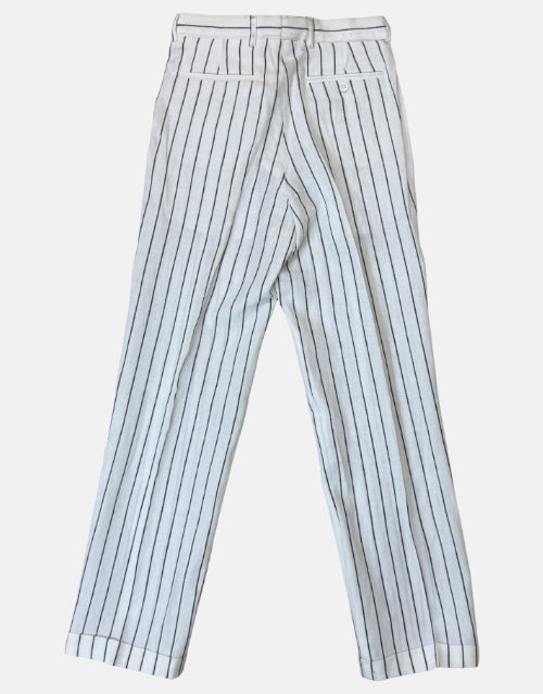 Off-White Grey Pinstripe Formal Trouser