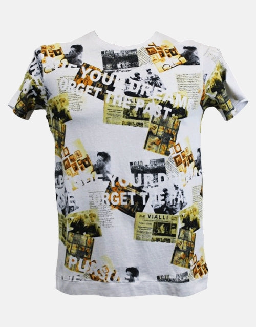 Vialli Apursu White Graffiti T Shirt