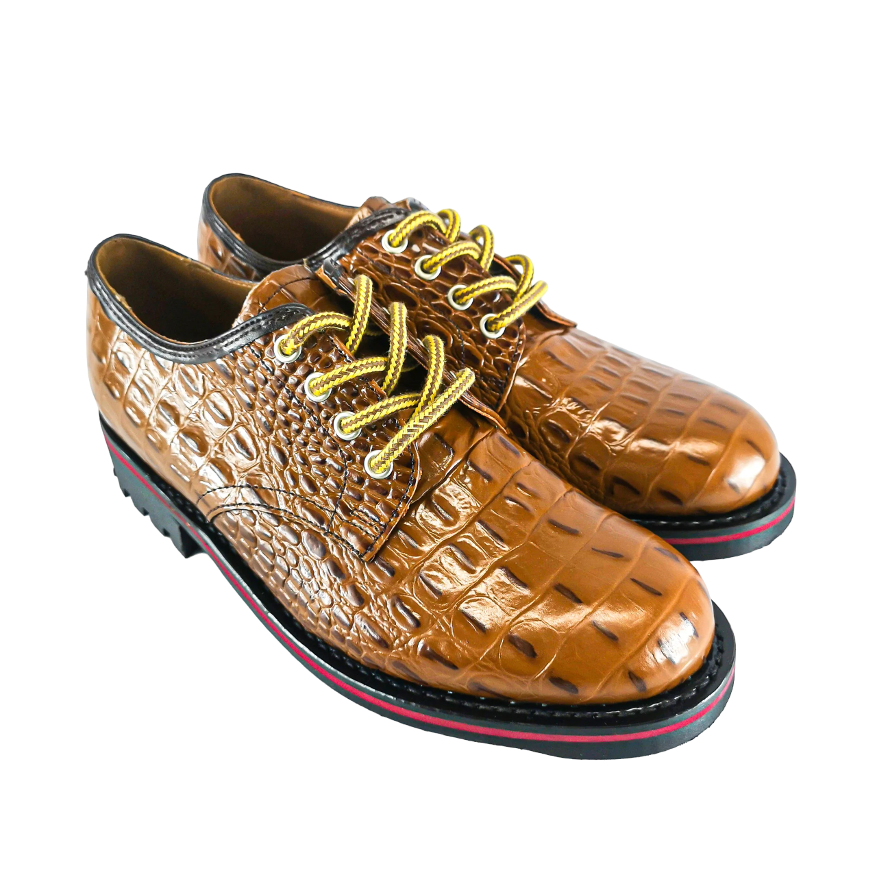 Ranger Leather Tan Brown Croc Shoe