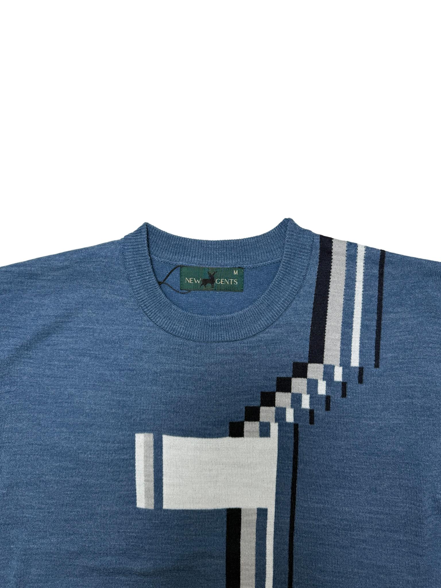 NEW GENTS Blue Crew Neck Knitwear