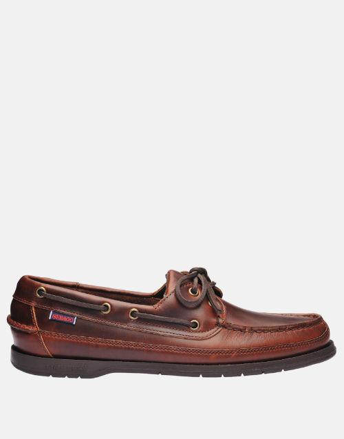 SEBAGO Leather Schooner in Brown Dockside