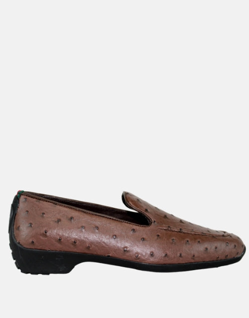 RM x MMS LEATHER Brown OSTRICH Mocassin