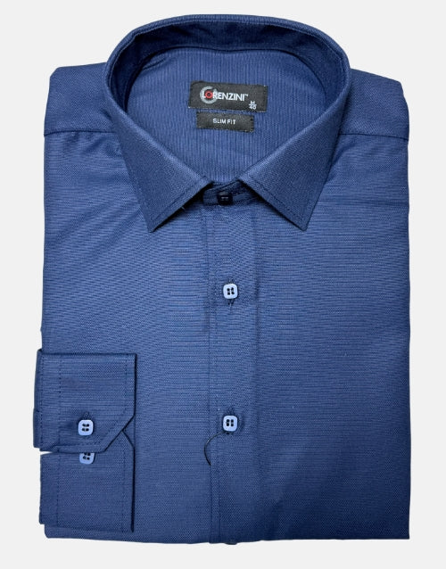 Lorenzini Navy Slim Fit Shirt