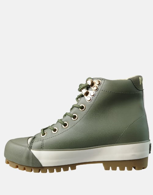 K Star 7 Caprio Lacos Olive Ladies Sneaker Boot