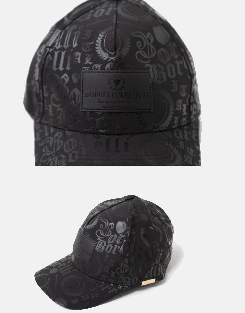 Borelli Black Ugoline Printed Peak Cap