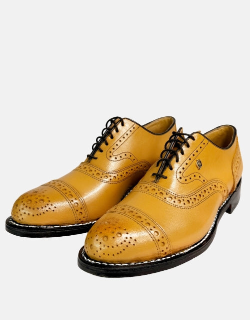 Crockett & Jones Brayden Leather Biscuit Buffcalf Shoe