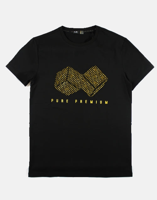 Pure Premium Black Diced Tee