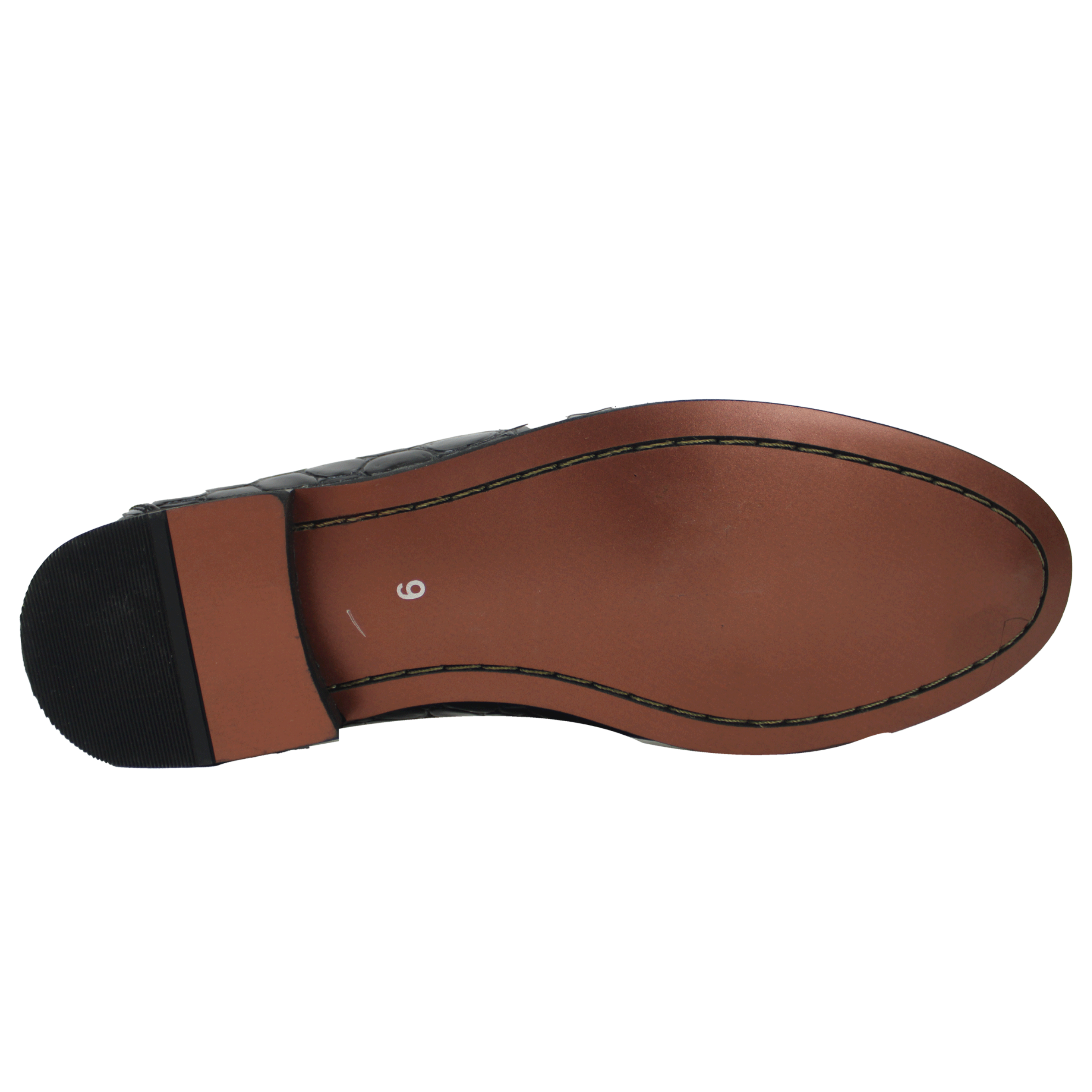 P CROUCH & CO Black Croc Slip On