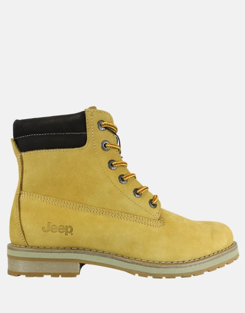 Jeep Honey Tan Leather Rugged worker Boot