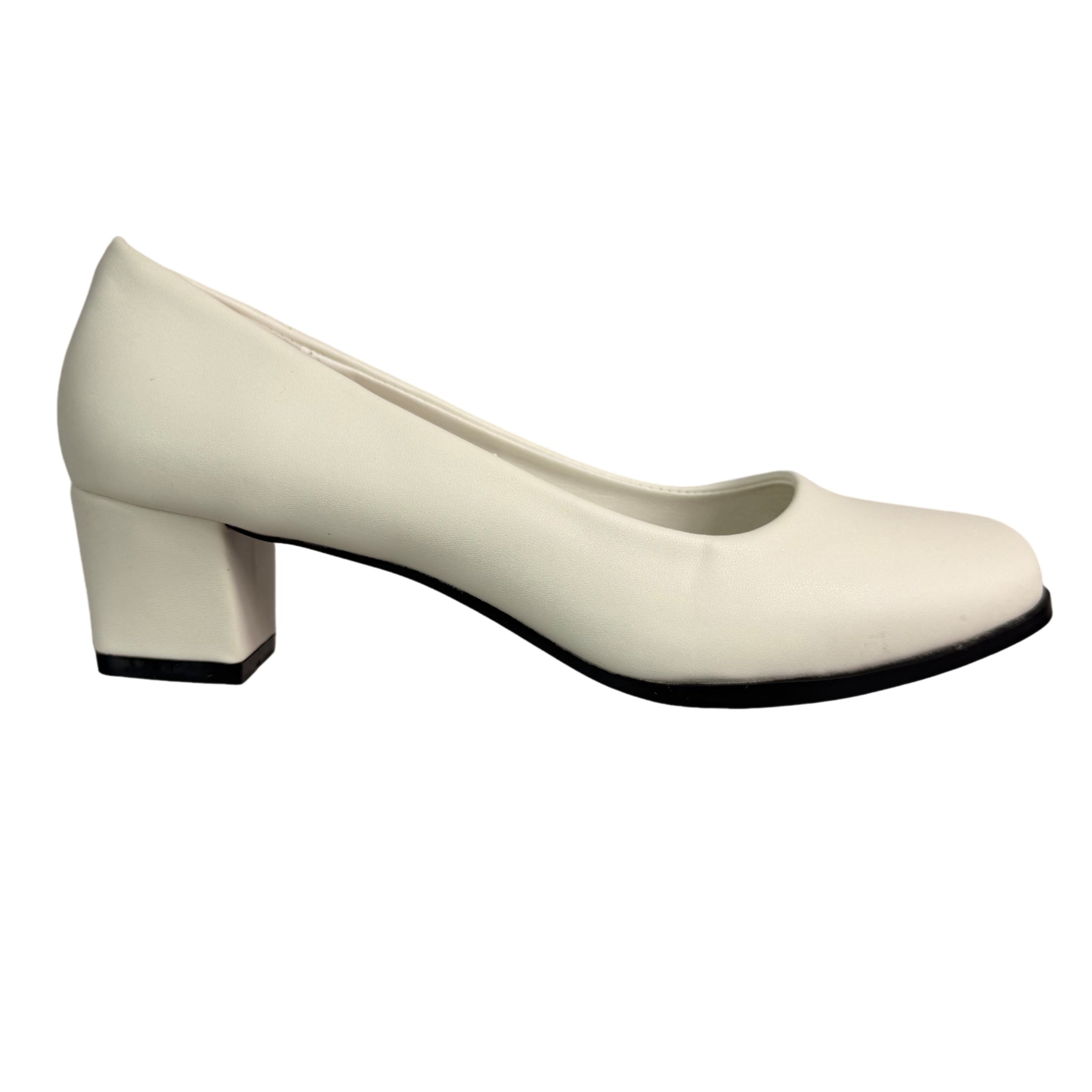 Ladies Carlo Bossi White Block High Heels