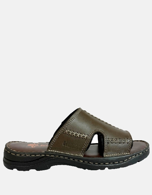 Bushveld Genuine Leather Brown Slide Sandal