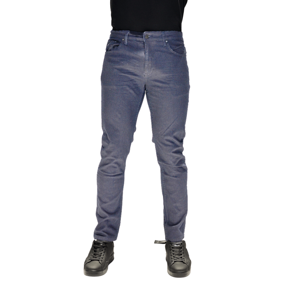 Pure Premium Wax Coated Navy Blue Fit Jeans