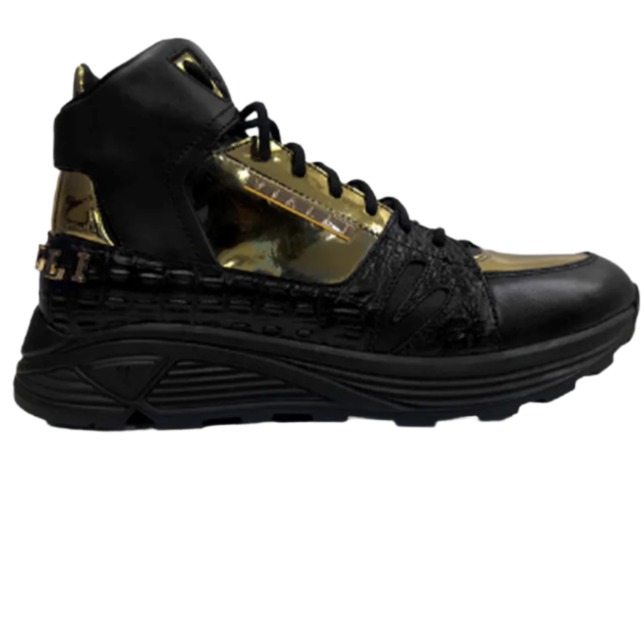 Vialli Matteo Black Gold Mid Sneaker