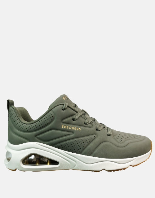 Skechers Ladies Tres Air Uno Olive Sneaker