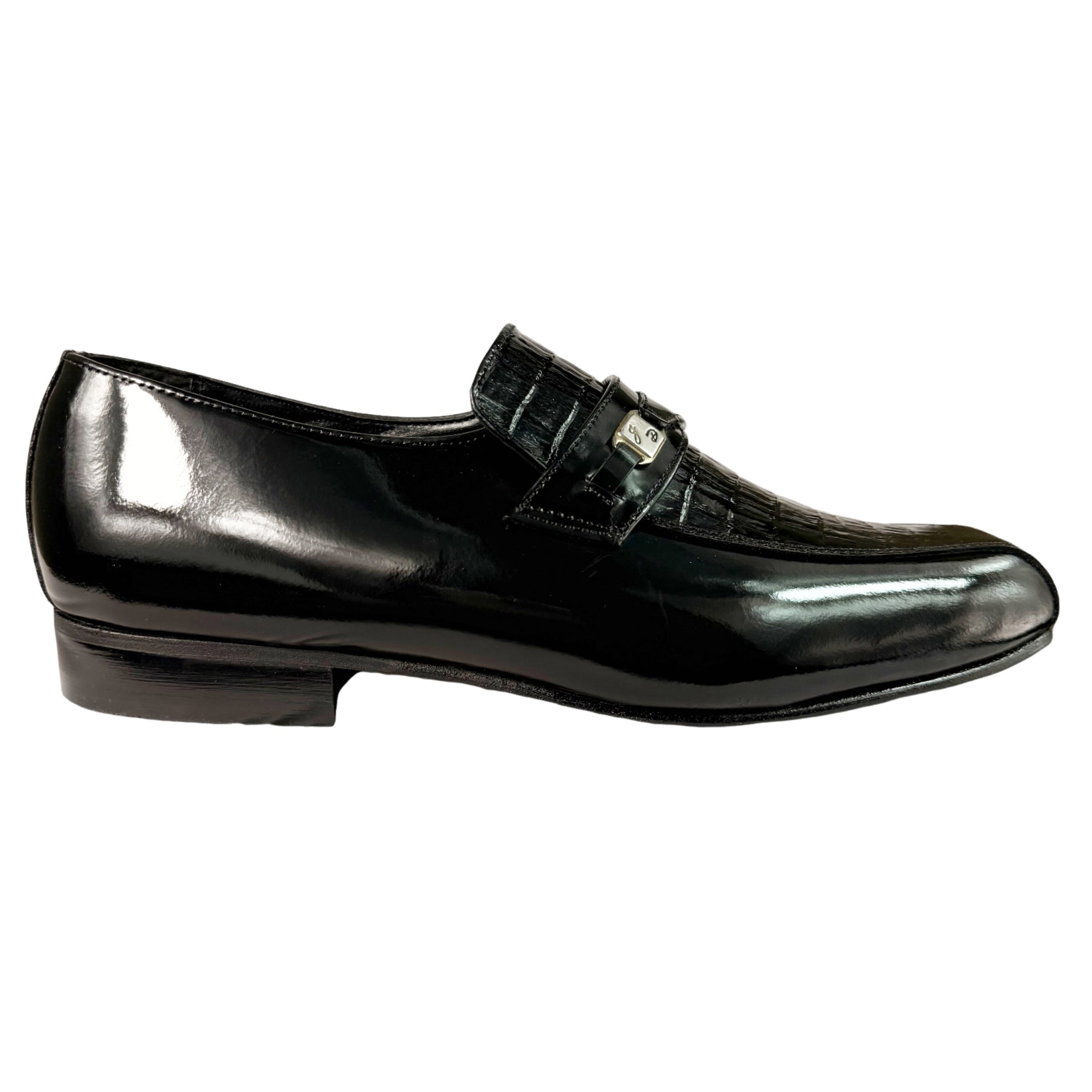 John Drake Leather Black Mocassin