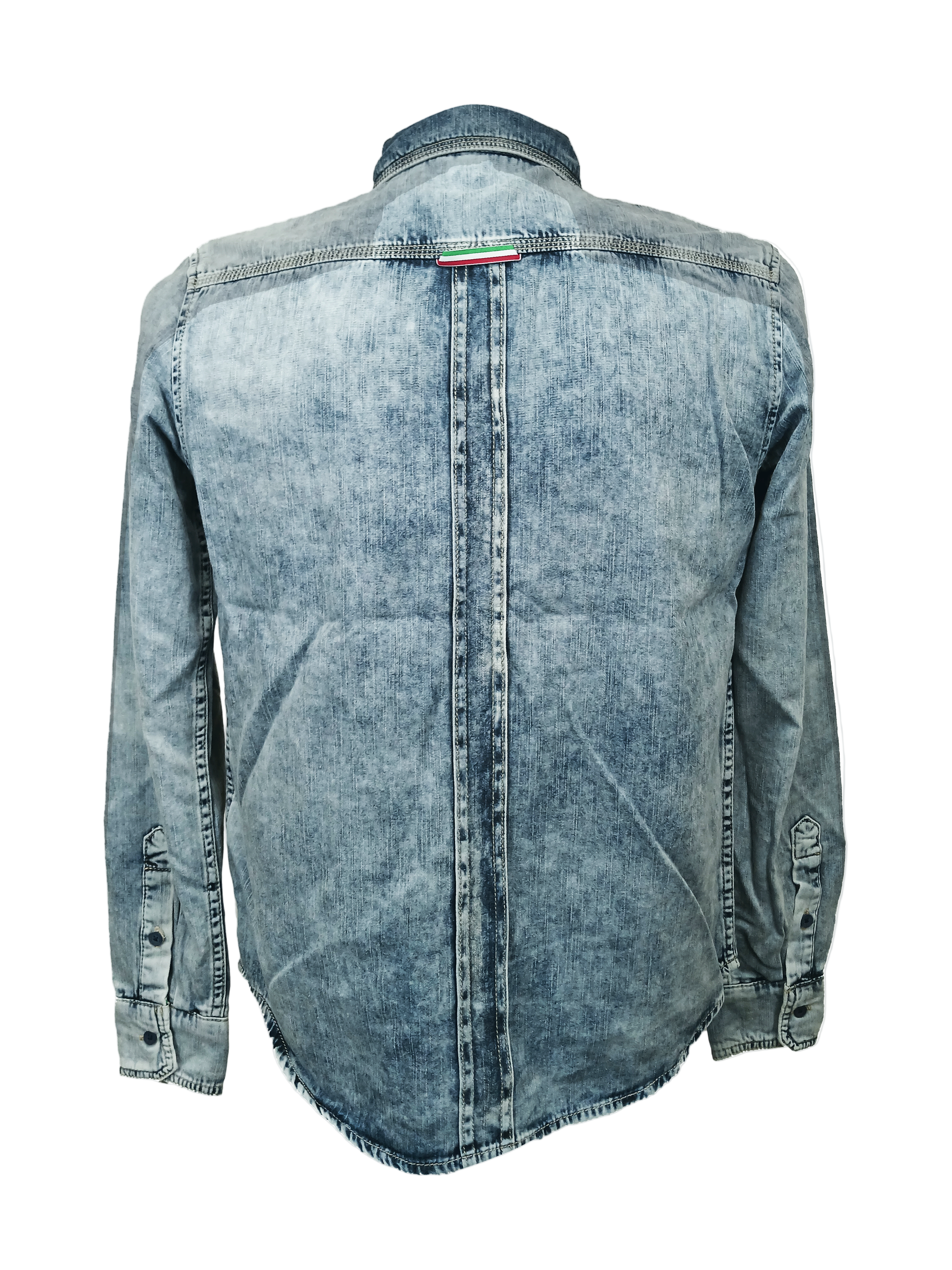 Vialli Bublioni Italia Denim Blue Shirt
