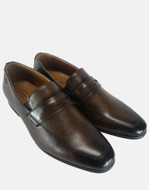 GINO PAOLI Taupe Penny Loafer