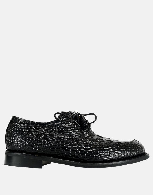 Bishop Leather Croc Black Shoe