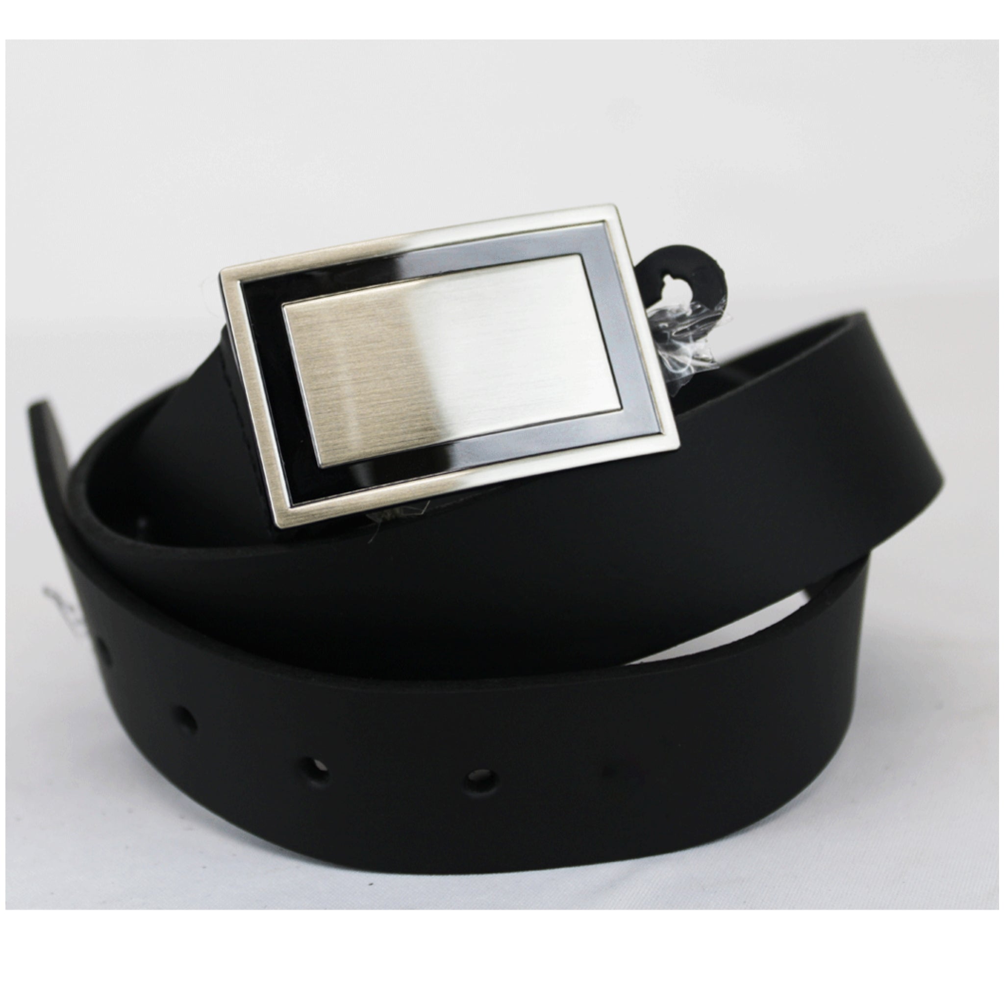Bossini Square Buckle Black Belt