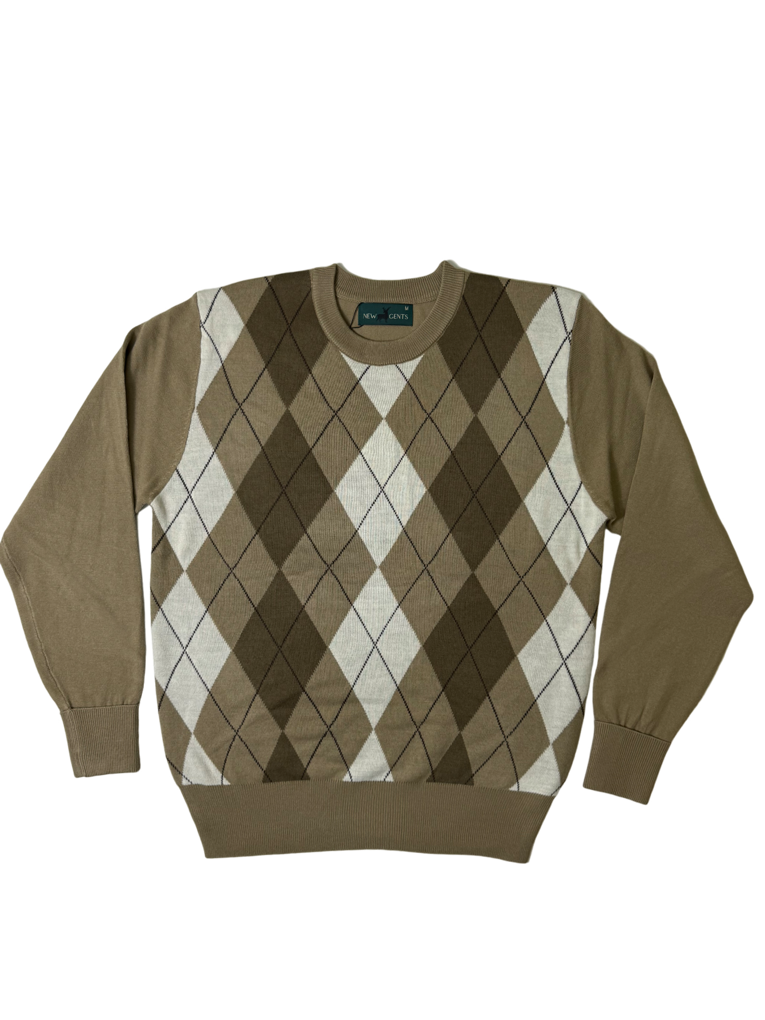NEW GENTS Khaki Crew Neck Knitwear