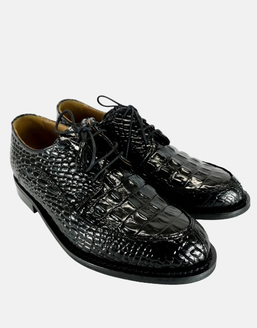 Bishop Leather Croc Black Shoe