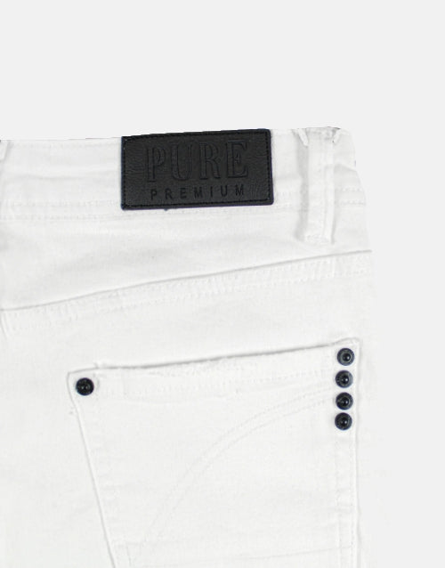Pure Premium White Vicento Skinny Jeans