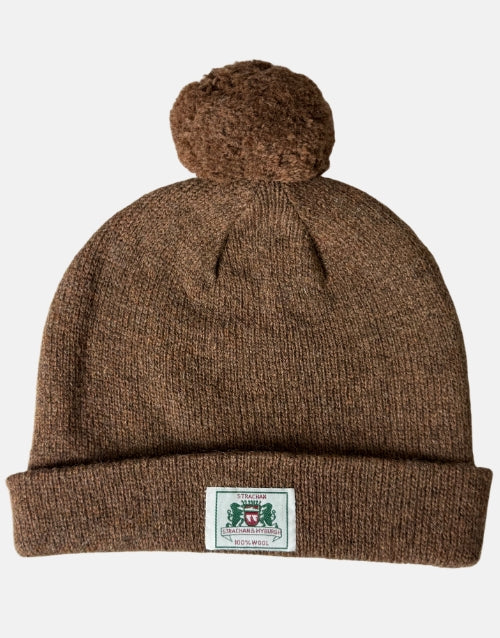 STRACHAN & MYBURGH Brown 100% Wool Beanie