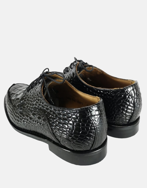 Bishop Leather Croc Black Shoe